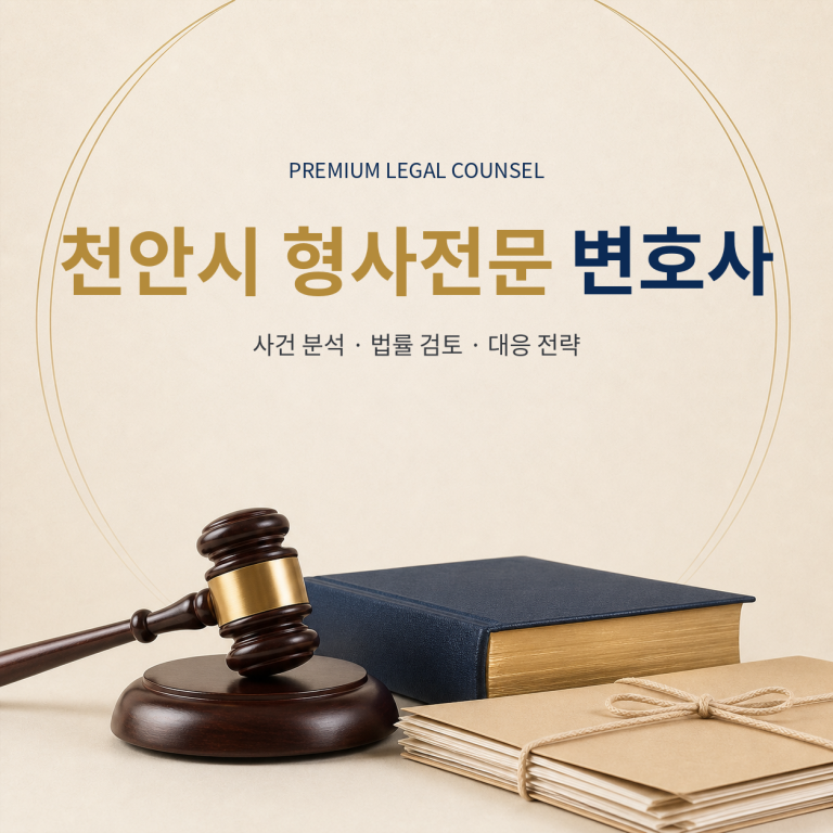 천안시 형사전문 변호사
